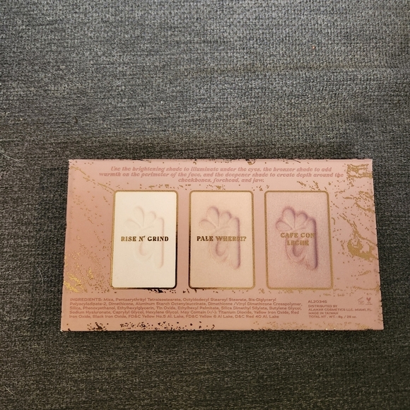 Alamar Cosmetics Brighten & Bronze Complexion Trio Palette Fair-Light Cheeks New - Picture 4 of 4